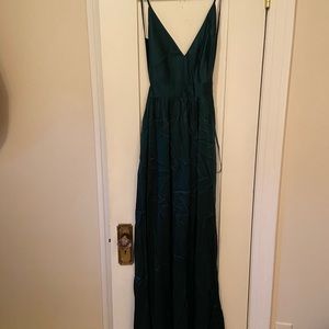 Emerald silk gown